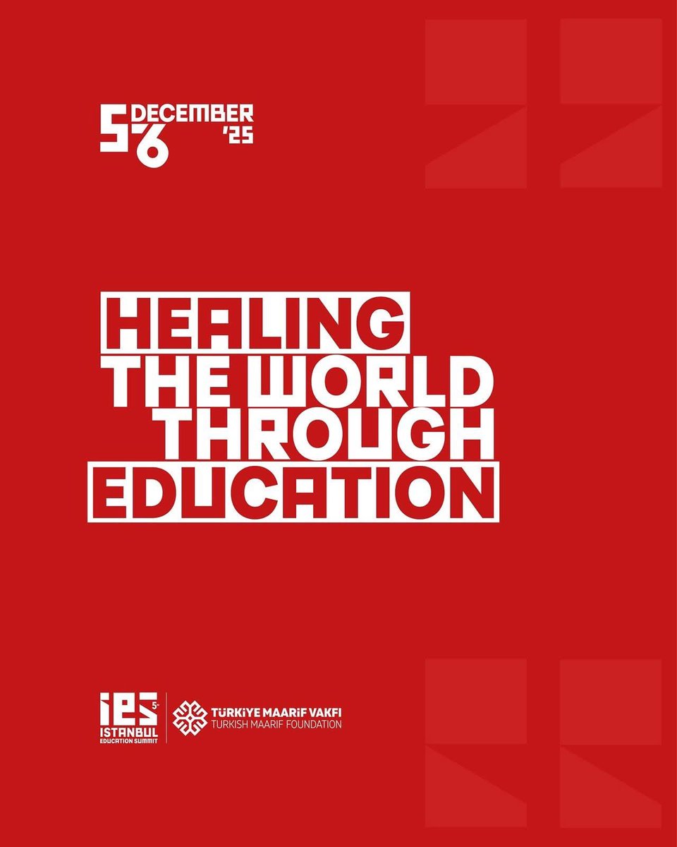 DohaEgitim's tweet image. 📢 5. İstanbul Eğitim Zirvesi 5–6 Aralık’ta AKM’de!

Bu yılki tema: “Dünyayı Eğitimle İyileştirmek” 🌍

Uzman konuşmacılar, akademisyenler ve politika yapıcılarla dolu bir program seni bekliyor.

Kayıt: istanbuleducationsummit.com

@TMaarifVakfi

#İstanbulEğitimZirvesi