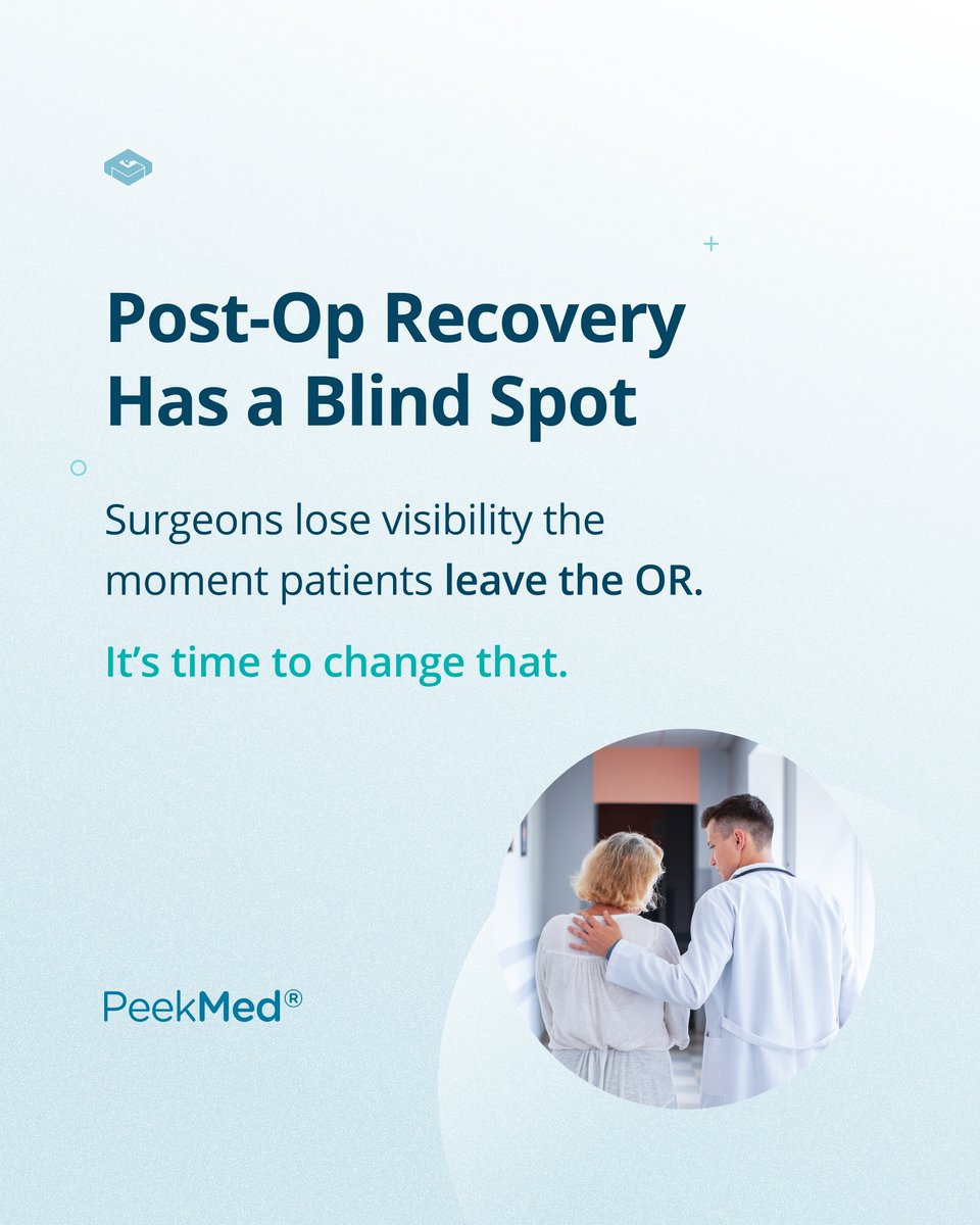 peekmed's tweet image. Post-op care shouldn’t rely on guesswork. #RemotePatientMonitoring gives surgeons real-time recovery insights, from OR to home.
Smart wearables + connected data = better outcomes.

Full article 👇
hubs.la/Q03SZ9ml0
 
#Orthopedics #RPM #DigitalHealth #PeekMed