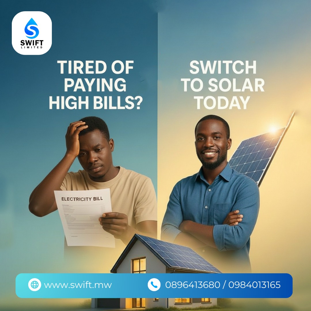 SWIFTLIMIT2023's tweet image. 💡 Why pay more? Go solar and enjoy clean with SWIFT, reliable energy with zero hassle.

#SWIFT #SolarEnergy #SmartChoices #GoSolar