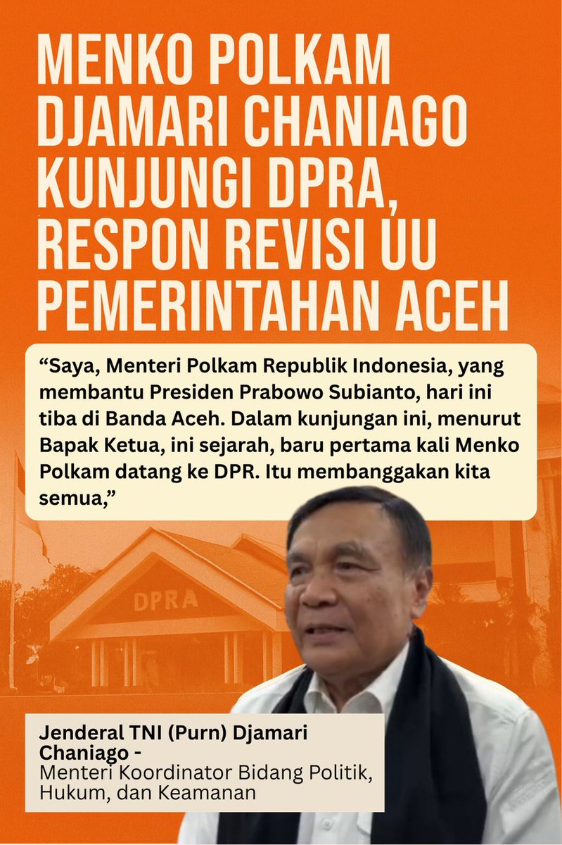 Airanada7's tweet photo. kedatangan #MenkopolkamDiAceh tentu memberikan harapan untuk kebaikan Aceh https://t.co/OIUW1Zg4pc