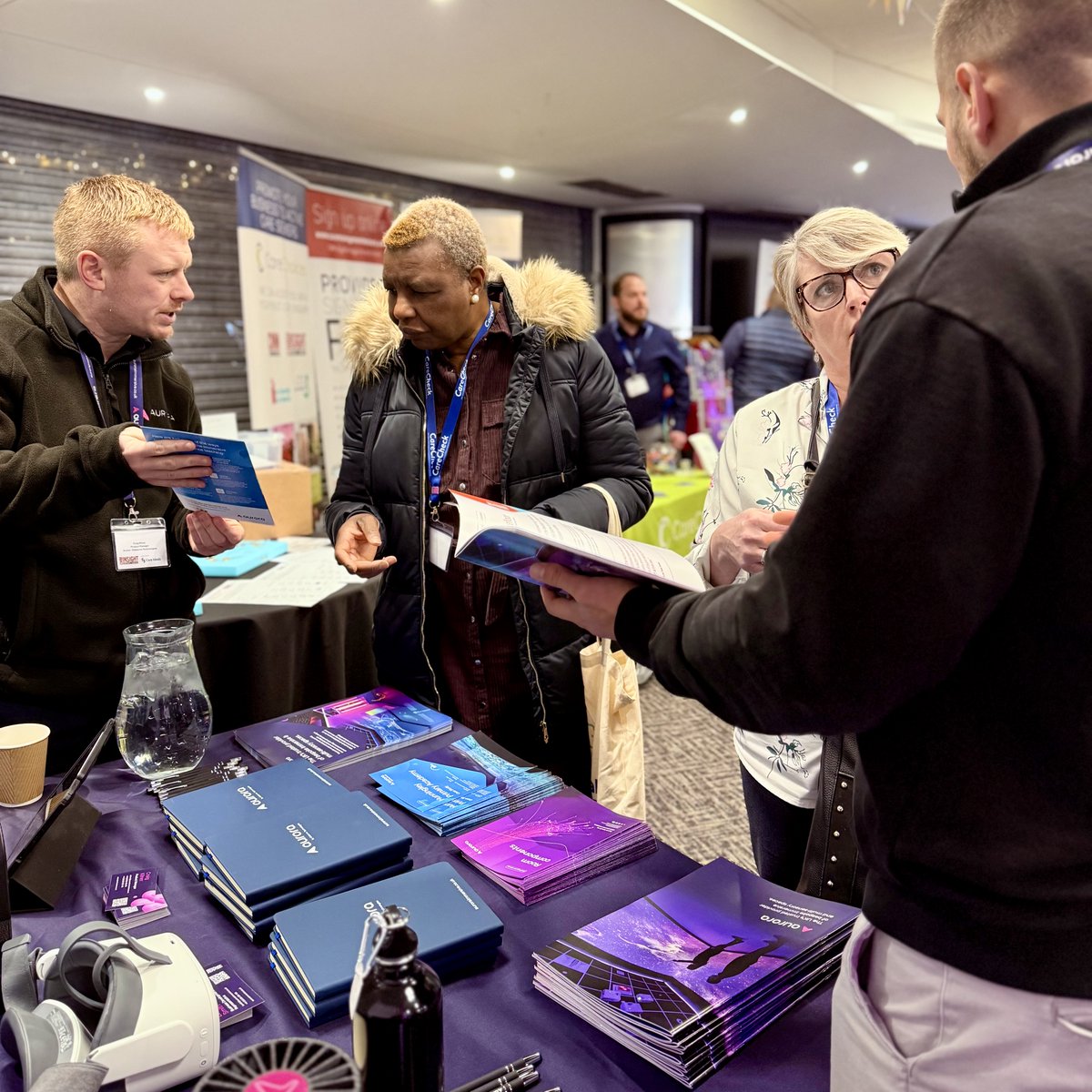 AuroraImmersive's tweet image. Plenty of great conversations happening here at #CMMInsight: East Midlands today. We’re discussing meaningful sensory experiences that enrich residents’ lives and support care teams.

@cmm_magazine #DigitalCare #Health #SocialCare