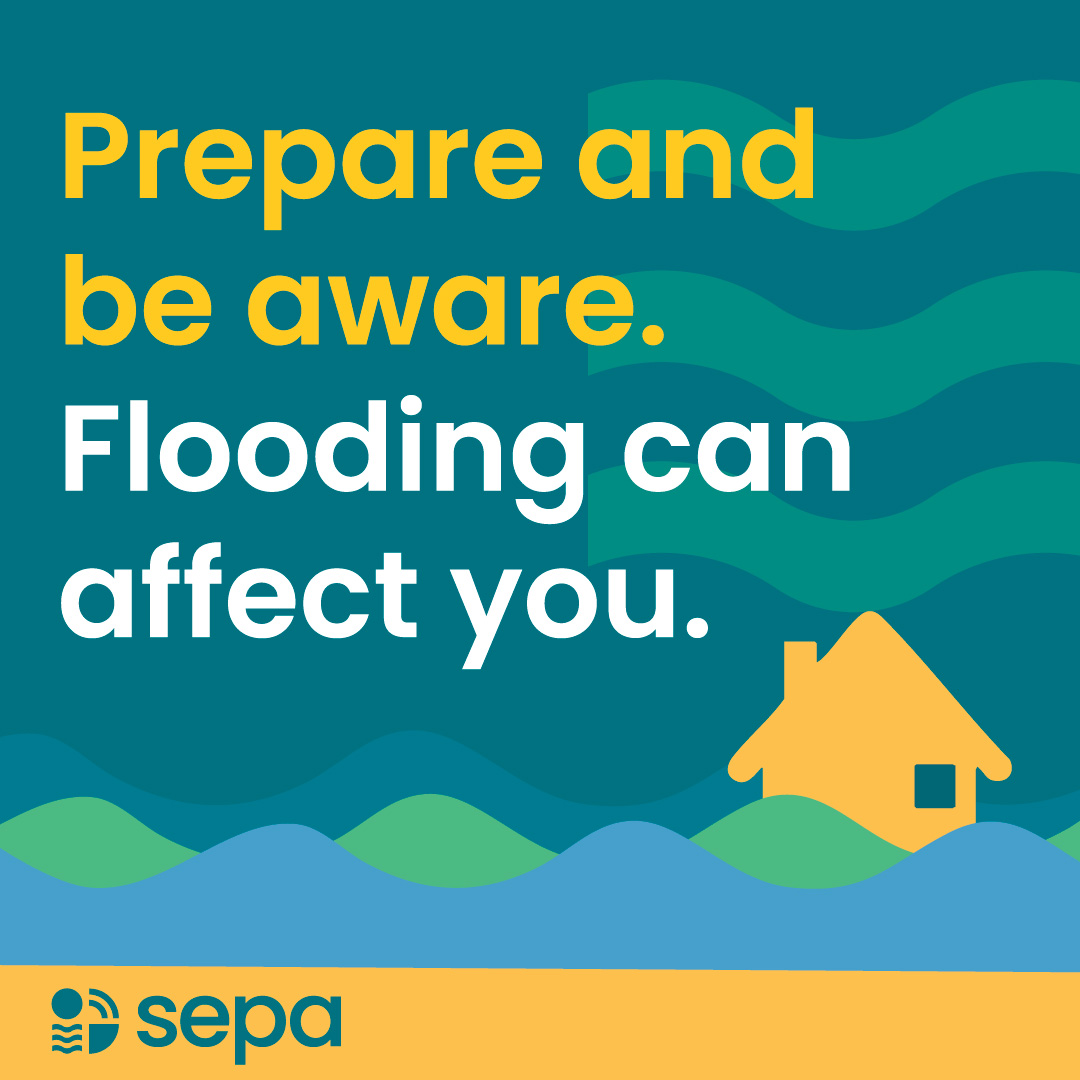 Prepare and be aware. Flooding can affect you.

Find out what you can do to reduce the impact and keep yourself and your community safe this winter: sepa.org.uk/flooding/