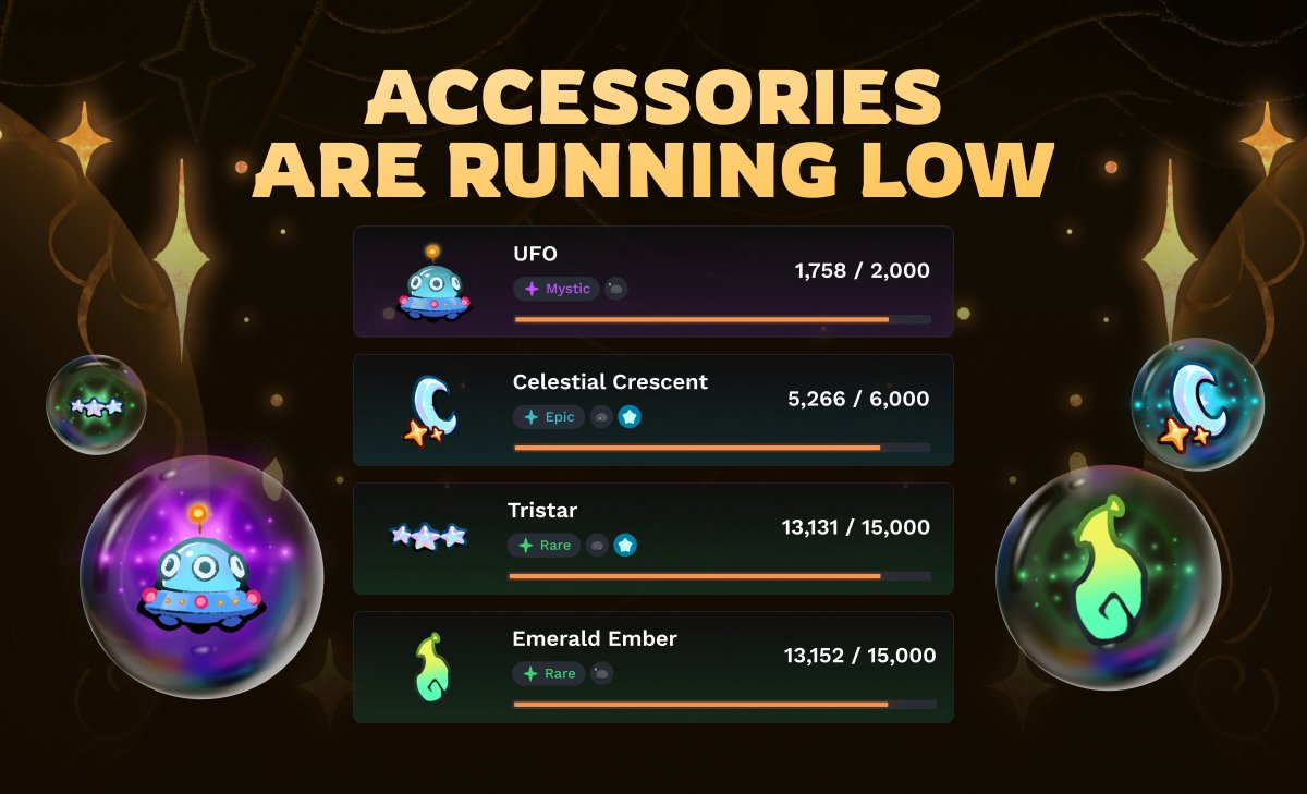 AxieInfinity's tweet image. The Codex’s Ascendant Wellspring is running out of Epic and Mystic accessories!

Want to secure precious, limited-time accessories?

Toss Lucky Coins into the Wellspring now 👇

🔗 : app.axieinfinity.com/codex/?tab=asc…