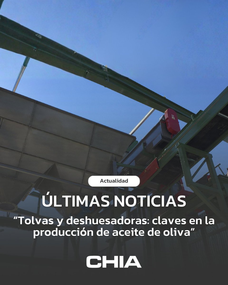 Tolvas y deshuesadoras: claves para optimizar la campaña de recogida de aceituna.
Diseño a medida, alto rendimiento y eficiencia total.

🔗 espirales.es/noticia/Optimi…

#AceiteDeOliva #CHIA #IngenieríaIndustrial