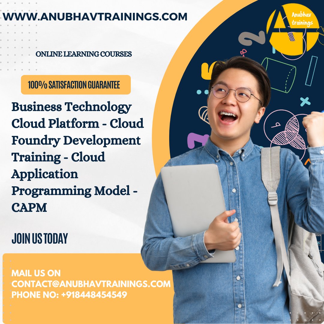 Awasthi1Vedika's tweet image. SAP BTP CAPM Training by Anubhav Training
#anubhavtrainings #onlinetrainingprogram #sapcourse #btp #capm
Mail us at contact@anubhavtrainings.com
Website: anubhavtrainings.com
Phone No: +918448454549