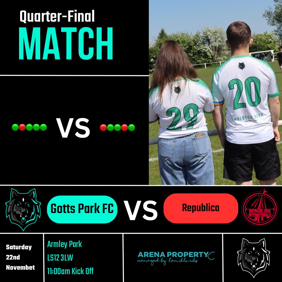 GottsParkFC's tweet photo. An incredibly high pressure weekend that just passed with us having two games in one day and both being Quarter-Finals - two performances that weren’t necessarily our best but in this instance it was the results that mattered! A 3-1 and 4-0 win sees both Gotts teams in the semis https://t.co/mdicZcjBig