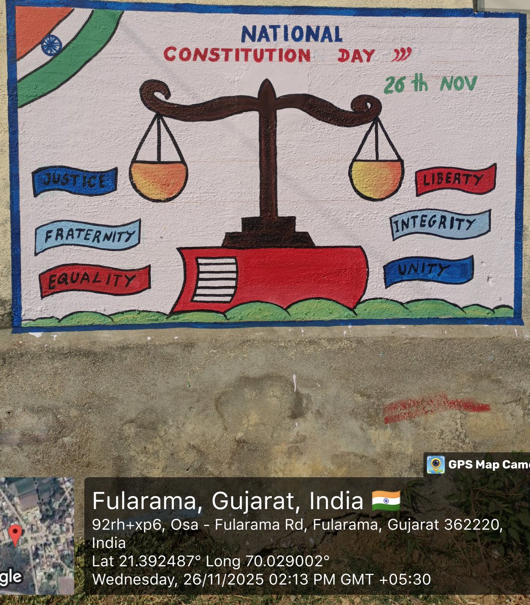 આજરોજ ગામે મુકામે ભારતીય બંધારણ દિવસ નિમિત્તે ભીંતચિત્ર દોરી ઉજવણી કરવામાં આવી.
<a href="/CMOGuj/">CMO Gujarat</a> 
<a href="/mopr_goi/">Ministry of Panchayati Raj, Government of India</a> 
<a href="/GujPRHDept/">Panchayat, Rural Housing & Rural Dev. Department</a>
<a href="/GujDCoffice/">Guj DCoffice</a>
<a href="/collectorjunag/">Collector Junagadh</a>
<a href="/DdoJunagadh/">DDO Junagadh</a>
<a href="/esdmkeshod/">ASSISTANT COLLECTOR & SDM KESHOD</a> 
<a href="/DrdaJun1/">Sbmg Junagadh</a>
 <a href="/DPJUNAGADH/">Meera Sompura , Deputy Collector , Stamp Duty</a> 
<a href="/mammangrol12/">MAMLATDAR MANGROL</a> 
<a href="/TDO_MANGROL_JND/">TDO-MANGROL(JUNAGADH)</a>
