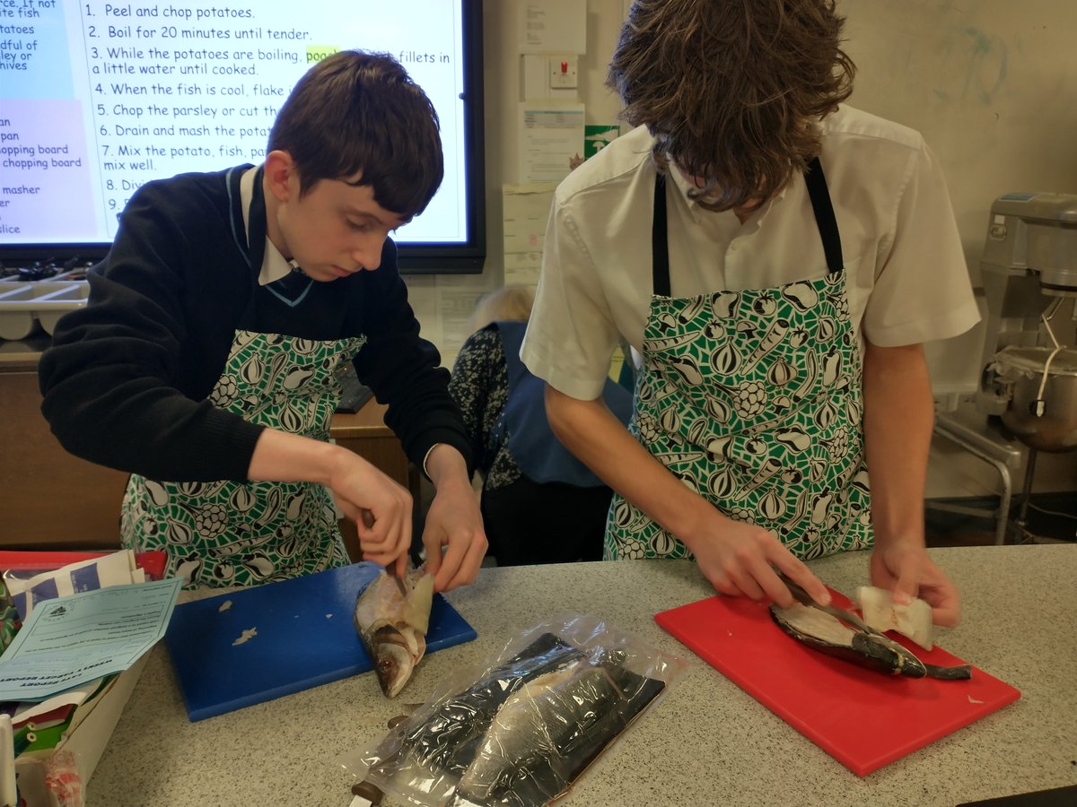 Last week was Fish Week for Year 10, and two of our students brought in a whole fish. They did an outstanding job filleting them, preparing everything beautifully before turning them into fishcakes. #GartreeHighSchool