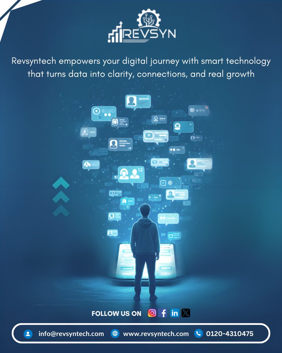 Revsyntech's tweet image. 🌐✨ Transform data into growth with Revsyntech.
We empower your digital journey with smart technology that brings clarity, deeper connections, and real business impact. 🚀📊
#Revsyntech #DigitalTransformation #SmartTechnology #DataDrivenGrowth #TechInnovation