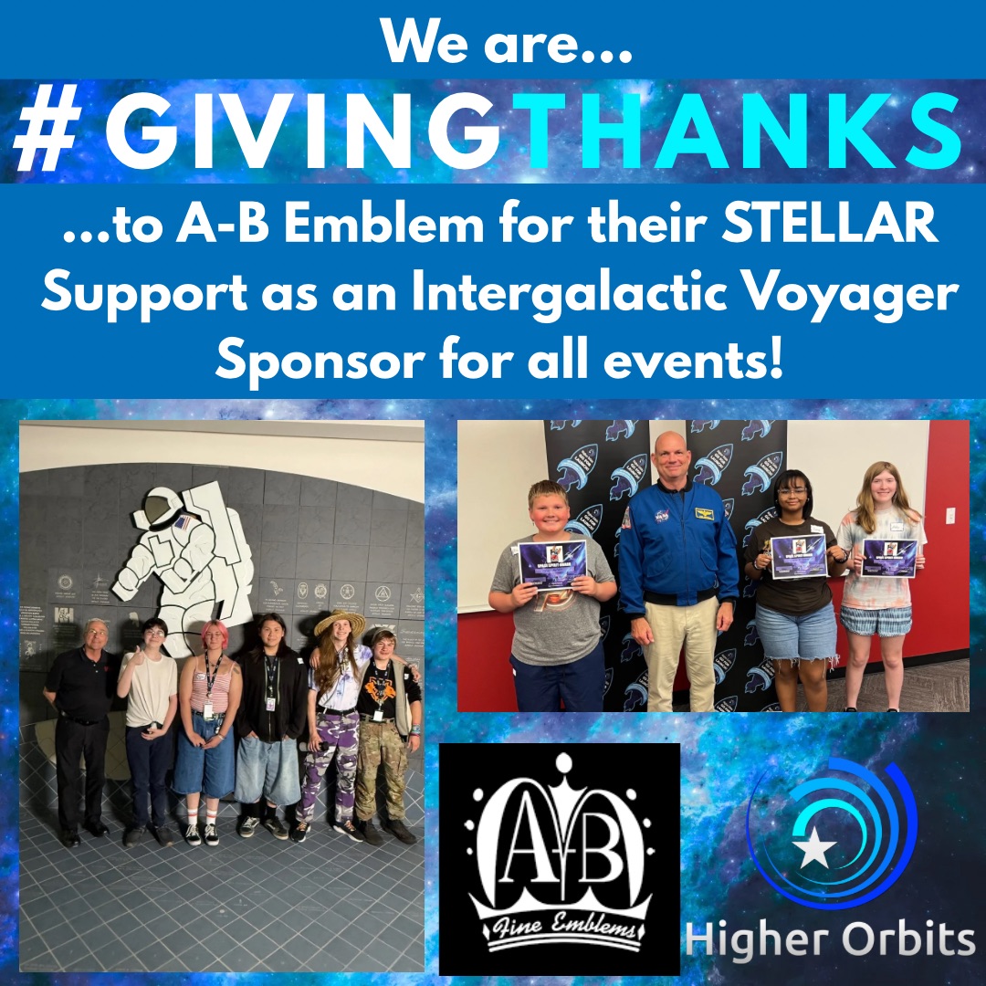 HigherOrbits's tweet image. We are out of this world appreciative for all the continued support of Space Shirts for their cosmic creations for each Go For Launch! event. The students love their shirts. Thank you!

#SpaceInspires #GivingThanks #STEM #STEAM #Thankful #MonthOfGratitude #GoForLaunch #GiveThanks