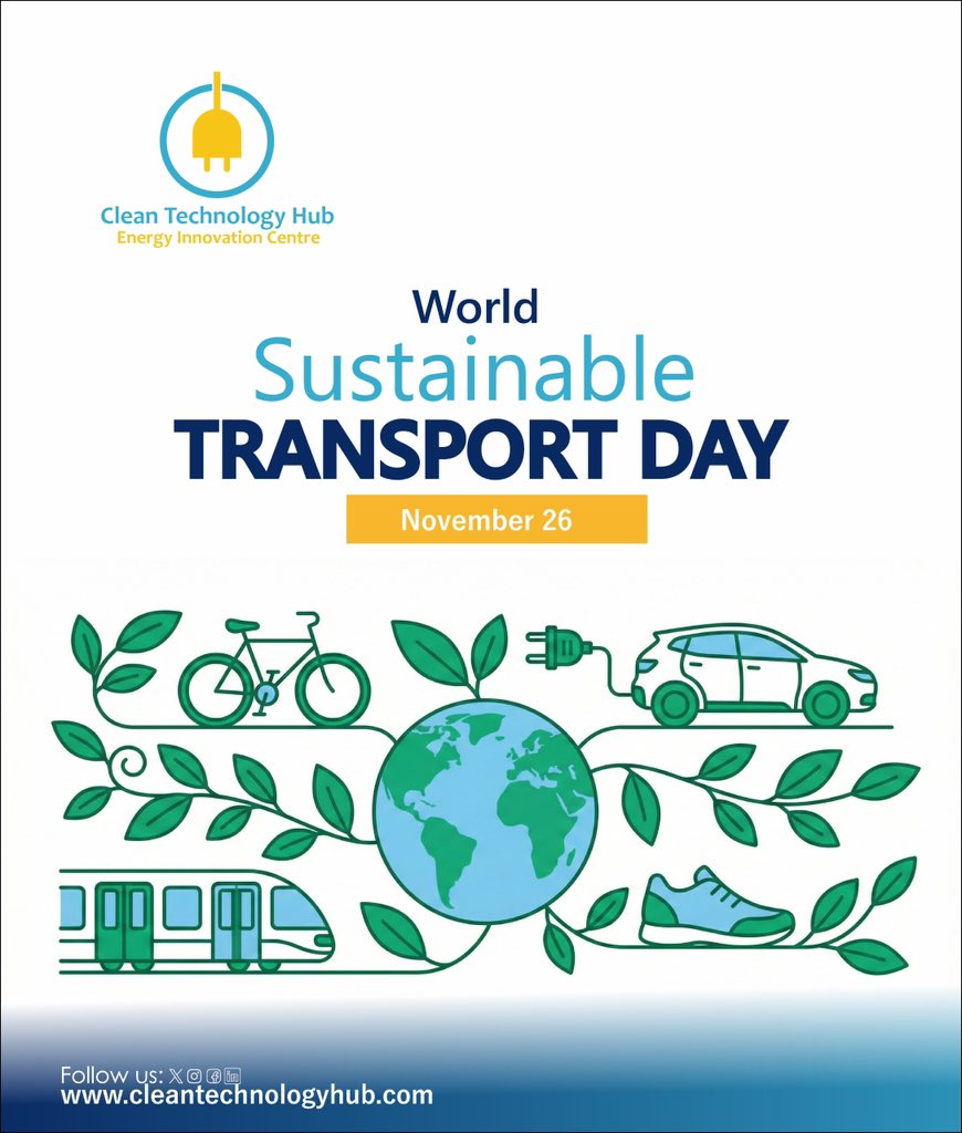 Cleantechhubng's tweet image. Today is #WorldSustainableTransportDay!
Every journey we take can help build a cleaner, greener future.
Let’s choose mobility that protects our planet. 

#CleanEnergy #SustainableMobility