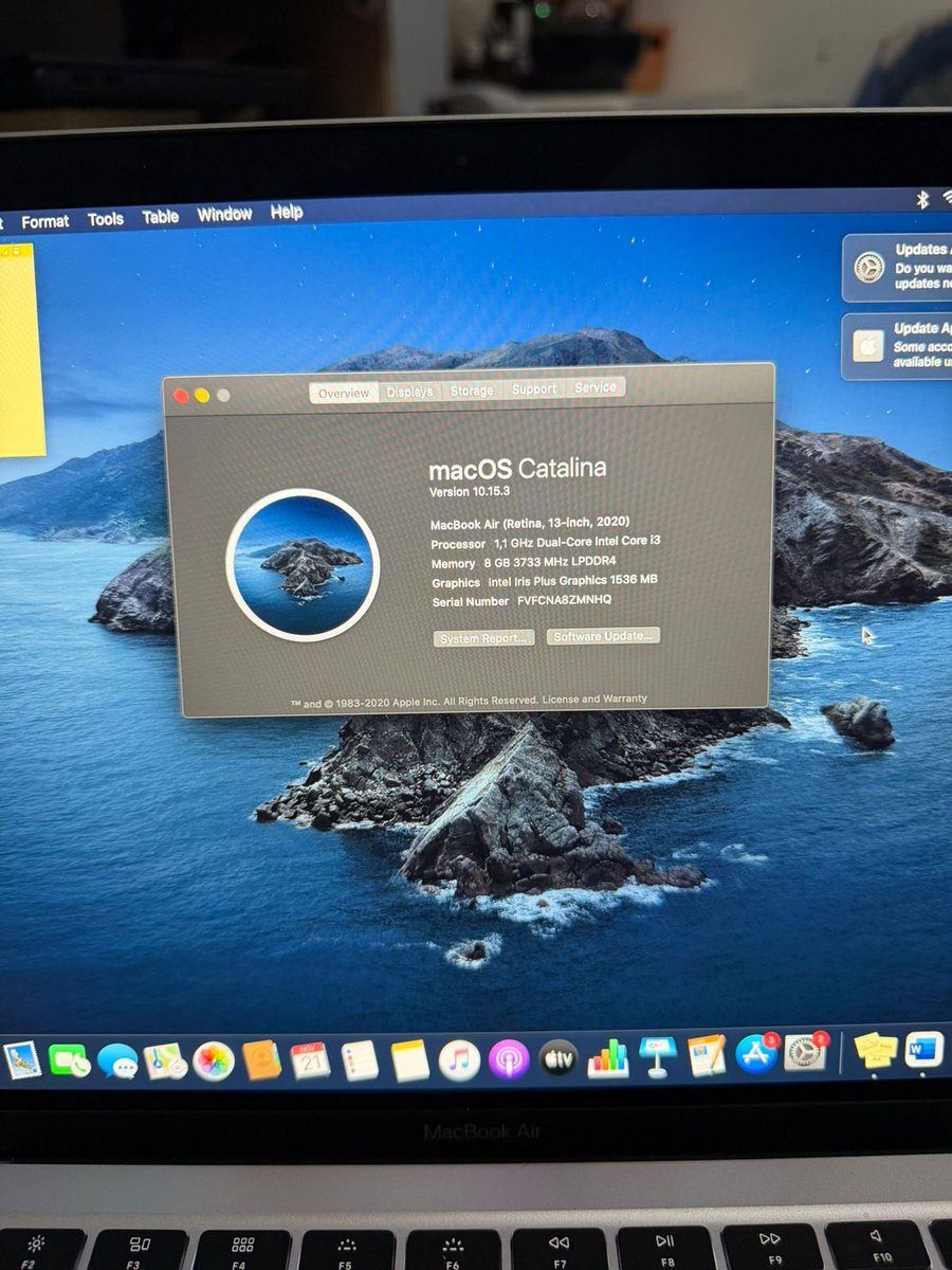 fadlynvriady's tweet photo. For Sale :

Macbook Air Retina i3 2020
8/256
Lengkap
Mulus
CC dikit banget soalnya jarang dipake.

Harga boleh DM
COD area Sarinah, Depok, Bogor Kota

Izin tolong bantu RT @bhaguz_403  terimakasih 🙏🏻 https://t.co/proHTCNNDl