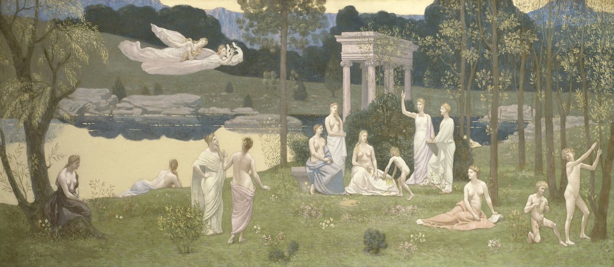 codexeditor's tweet image. This is like a Pierre Puvis de Chavannes fresco come to life ...