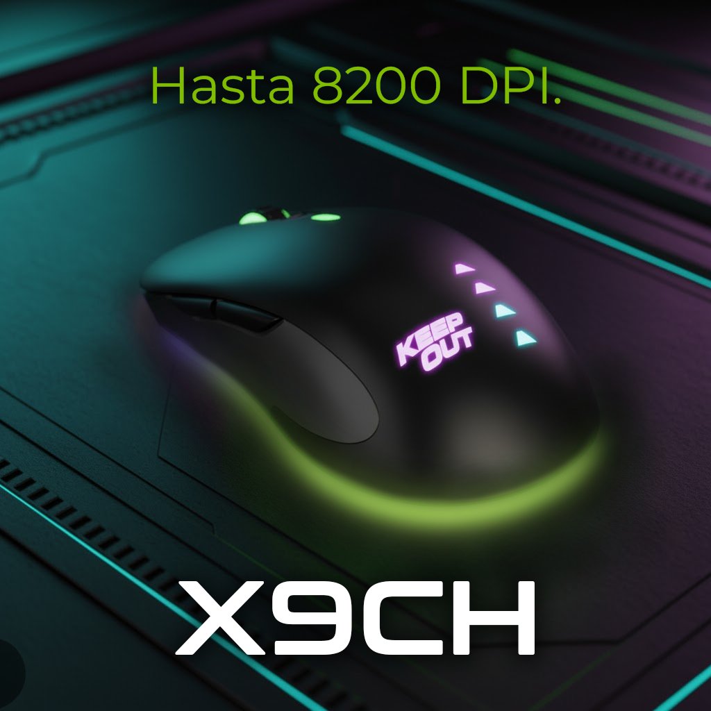 KeepOut X9CH: precisión profesional.
Con sensor 9810 AVAGO, hasta 8200 DPI ajustables y 6 botones tendrás control total y velocidad letal en tus manos.
Consíguelo: keep-out.eu/go/ko
#KeepOutGaming #ProSetup #MadeForESport #GamingGear #DominaElJuego #NextLevelGaming