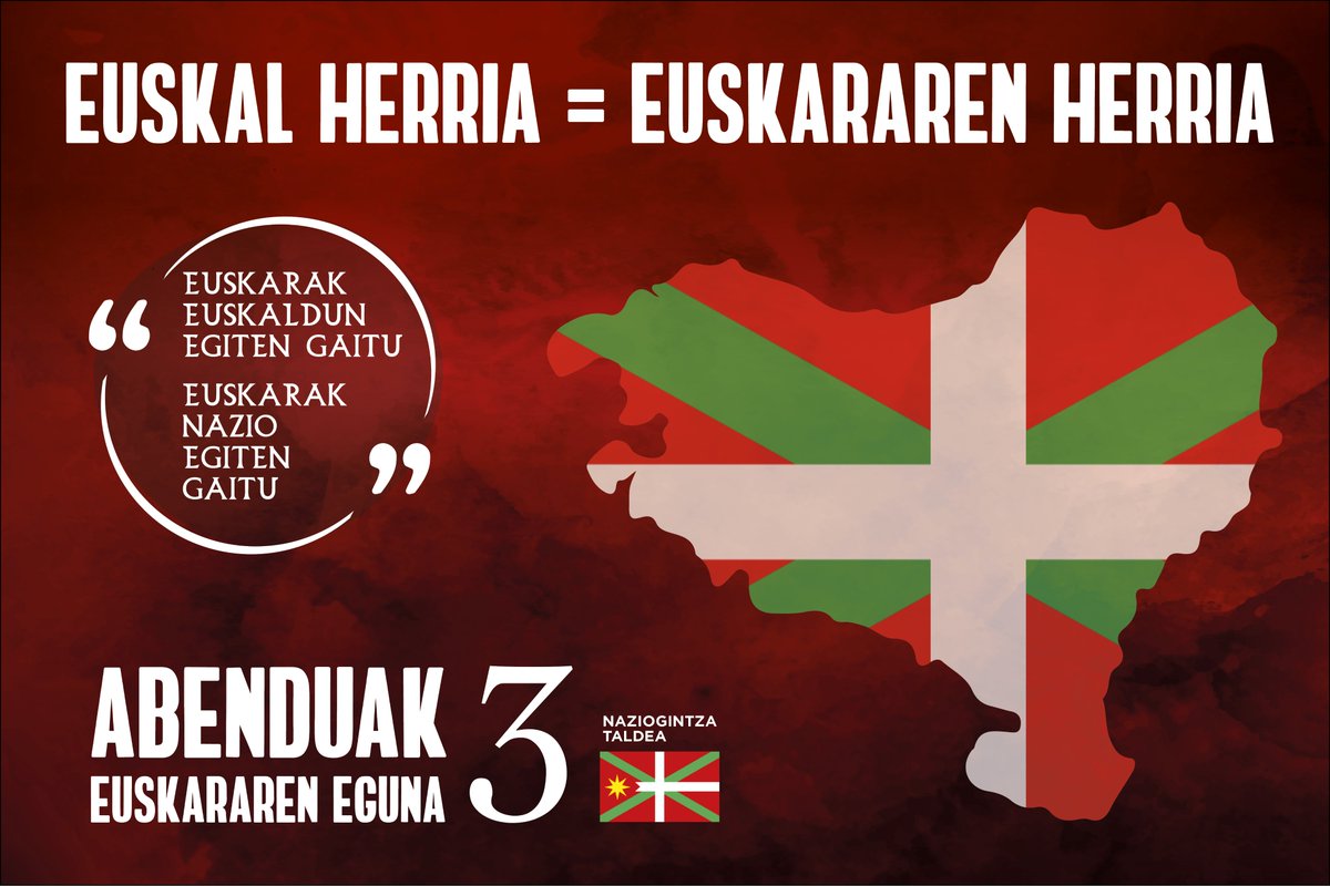 naziogintza's tweet image. "Beren hizkuntzari eusten dioten Herri zapalduek euren askatasunaren giltza dute"
"Hizkuntza da Herri zapalduek eskura duten tresnarik eraginkorrena euren asimilazioa saihesteko"
Naziogintza Taldea