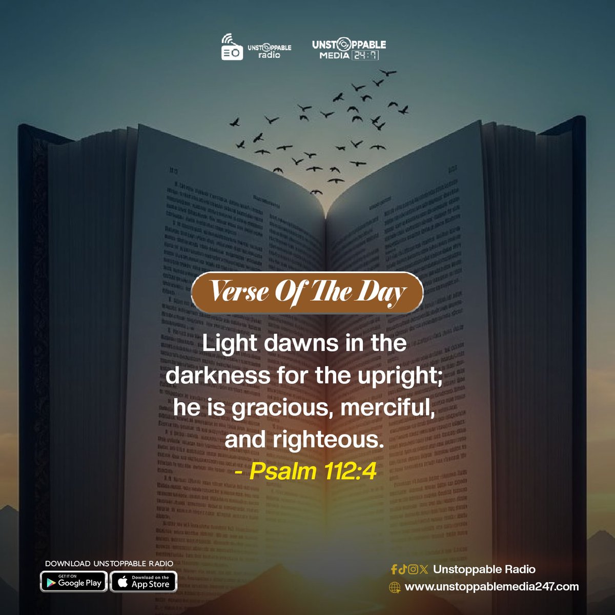 unstopradio247's tweet image. He is gracious, merciful and righteous ❤️‍🔥 

#VerseOfTheDay #meditate #Scriptures #unstoppableradio247