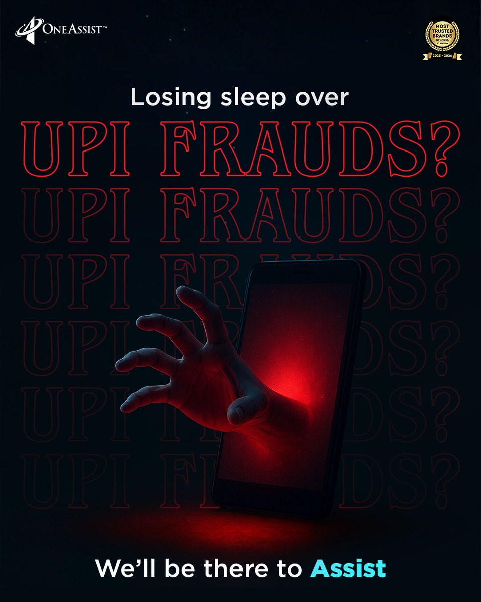 oneassist_in's tweet image. Money debited from your account without your authorization? Strange.

Don't have a OneAssist UPI Protection Plan that covers your loss? Stranger.

Download the OneAssist app and secure your UPI now!

#OneAssist #UPIProtection #StaySecure #FraudProtection #UPISafety #DigitalSafety