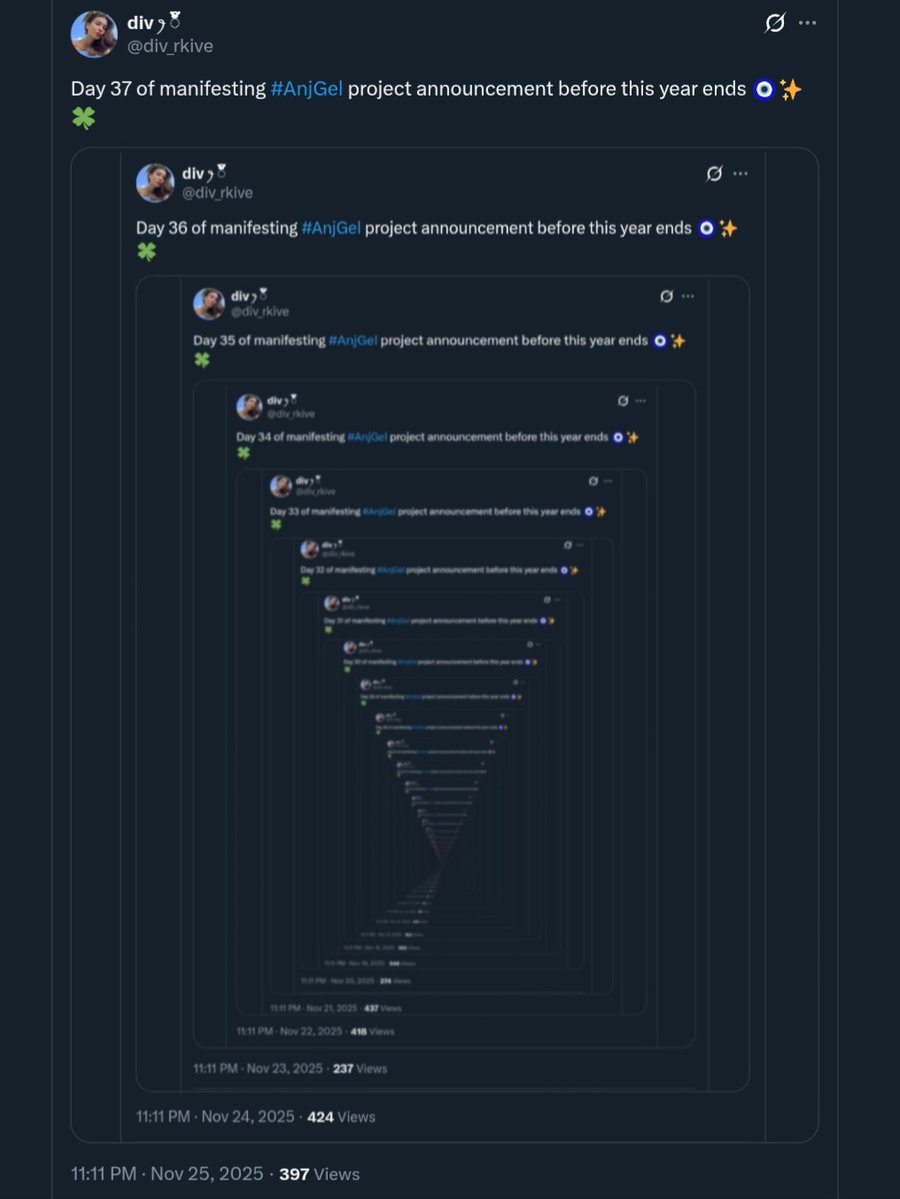 div_rkive's tweet image. Day 38 of manifesting #AnjGel project announcement before this year ends 🧿✨🍀