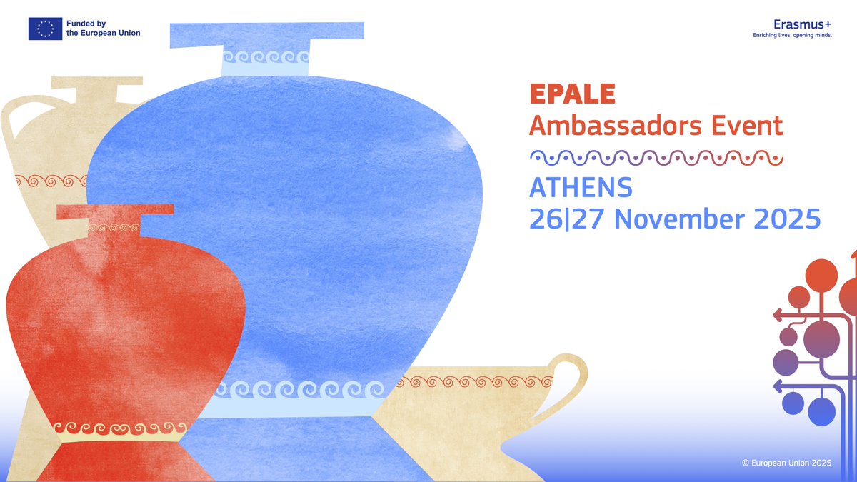 EPALE_EU's tweet image. 🇬🇷 Right now in Athens, our amazing EPALE Ambassadors from all over Europe are coming together under the inspiring theme: “Co-creating the Future of #AdultLearning” 🇪🇺

💡 Over the next two days, we’ll be imagining and shaping the future of EPALE and #AdultEducation ✨