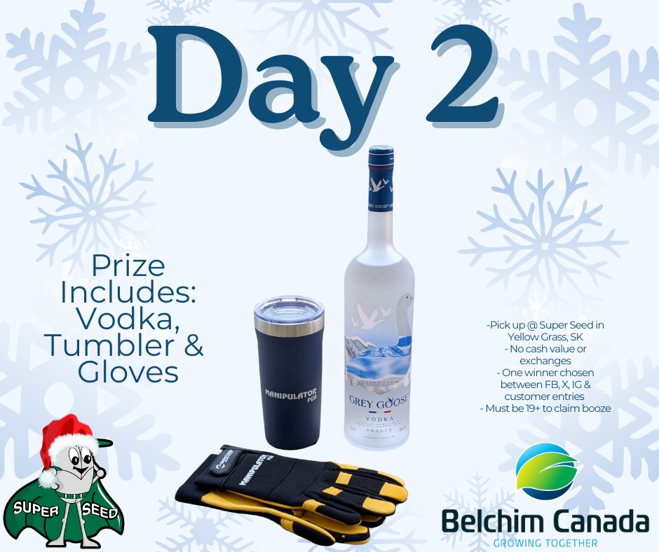We will NEVER try to obtain any personal information from you. Be aware of fake accounts.

Thanks Scott w/ <a href="/belchimcanada/">Belchim Canada</a>

To win:
-Follow us
-RT this post
-‘25 customers get an automatic entry

Contest ends Thurs, Nov 27/25 @ 2pm CST. Winner will be contacted.