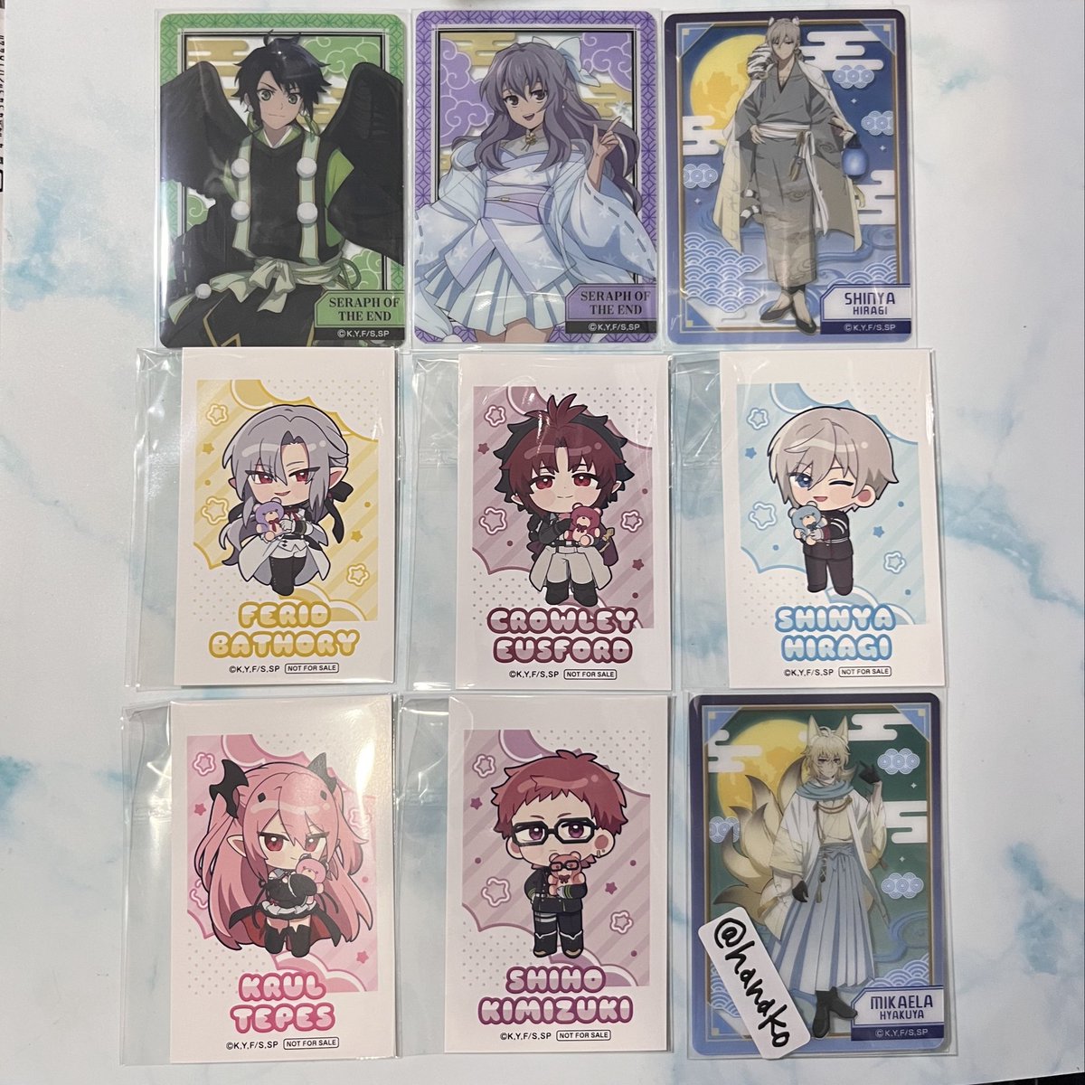 交換】 終わりのセラフ 百鬼夜行 メディコス 譲/ クリアカード 寄り