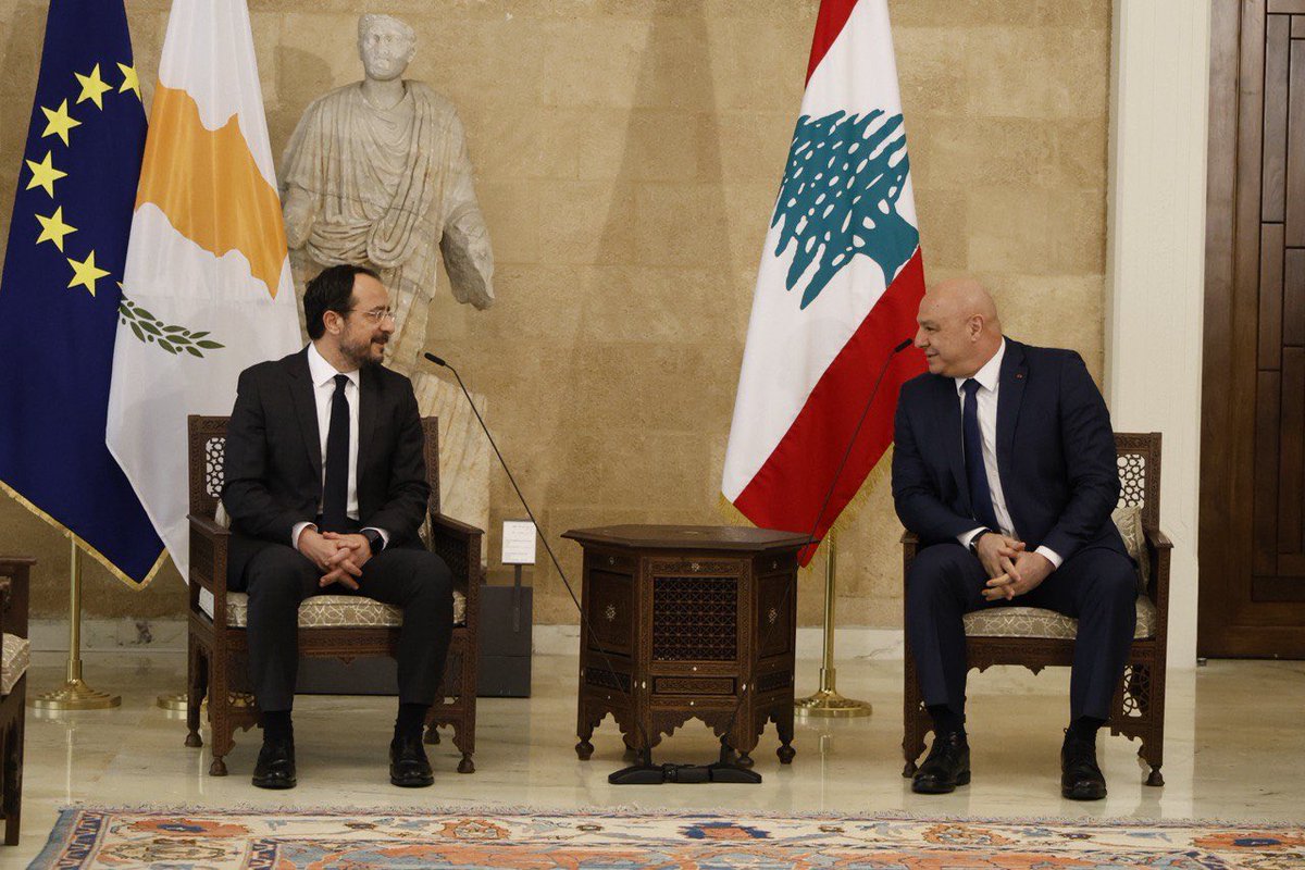Today is a historic day. 

Cyprus and Lebanon take a major step in deepening 🇨🇾🇱🇧 longstanding excellent relations, and strengthen regional stability, firmly anchored on international law and UNCLOS.

After almost two decades we sign the final text of the Exclusive Economic Zone