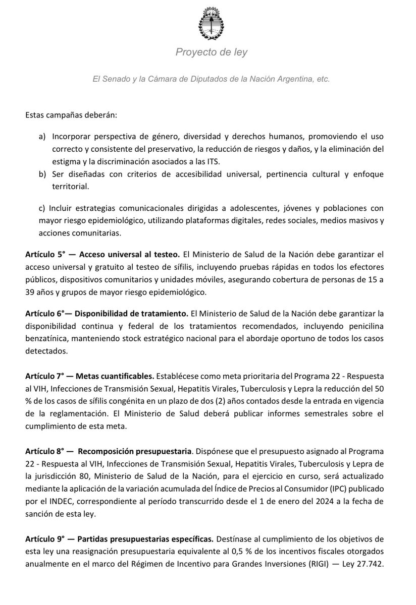 EstebanPaulon's tweet image. CON MILEI, LA SÍFILIS Y LAS ITS AVANZAN 

Con +20 % de casos este año, especialmente en jóvenes de 15 a 39 años y bebés naciendo con secuelas evitables, el gobierno AUSENTE.

Hoy presenté un proyecto de ley para garantizar: 
✅preservativos y pruebas rápidas gratuitas…