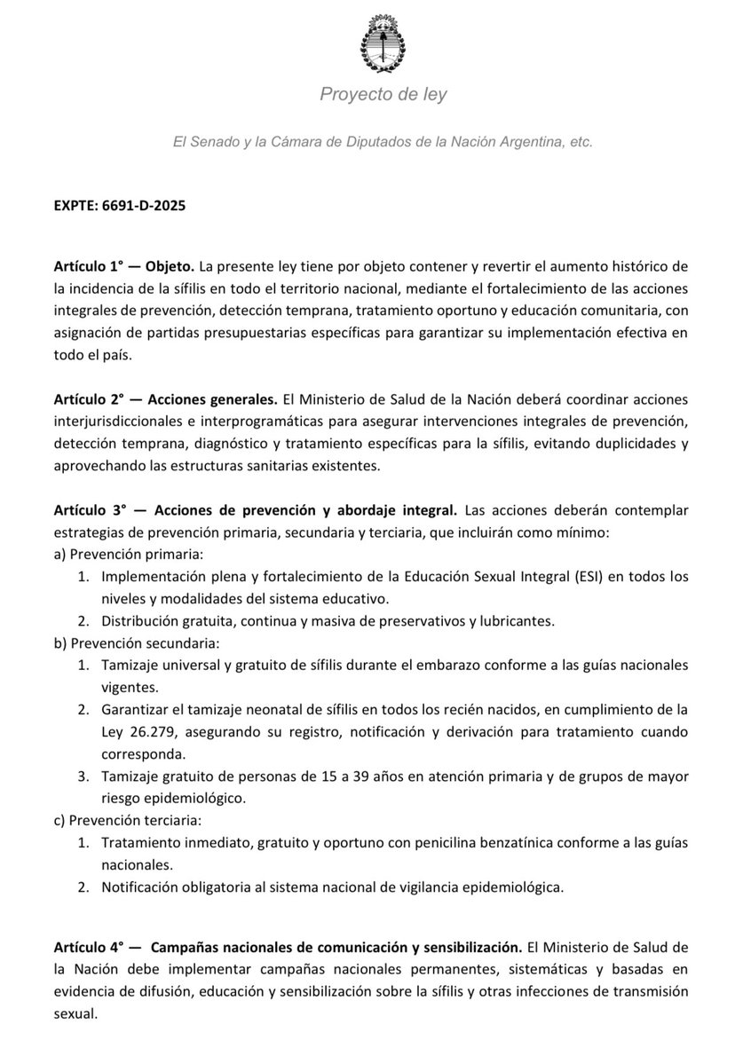 EstebanPaulon's tweet image. CON MILEI, LA SÍFILIS Y LAS ITS AVANZAN 

Con +20 % de casos este año, especialmente en jóvenes de 15 a 39 años y bebés naciendo con secuelas evitables, el gobierno AUSENTE.

Hoy presenté un proyecto de ley para garantizar: 
✅preservativos y pruebas rápidas gratuitas…