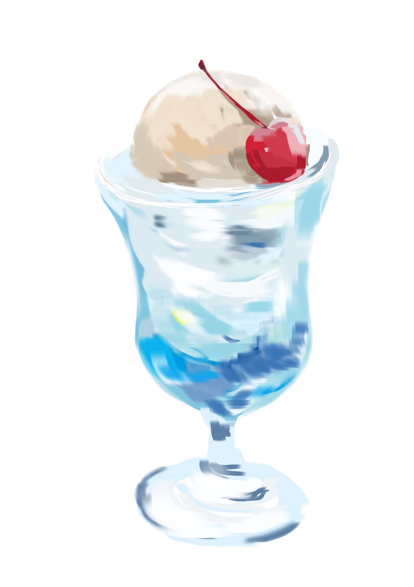 sf_get's tweet photo. クリームソーダ
 #イラスト https://t.co/RFXxOW1hwI