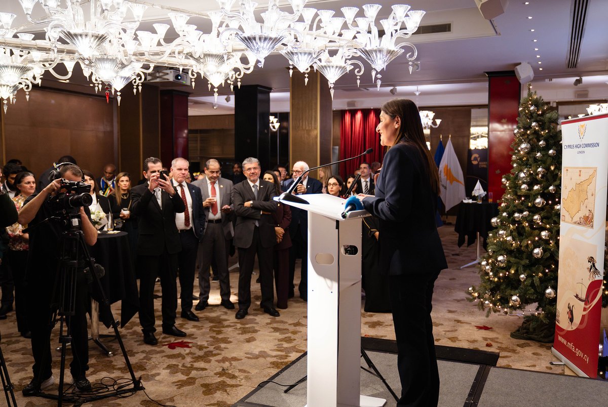 CyprusInUK's tweet photo. ⚓ @maritimeCyprus Deputy Minister @HadjimanoliM hosted a reception on the occasion of the 34th @IMOHQ Assembly, joined by @IMOSecGen Arsenio Dominguez and HC @KourosKyriakos. A warm evening of exchange and cooperation at the heart of global shipping. 🌊
#CyprusAtIMO #CyprusInUK https://t.co/iSYq56VqT0