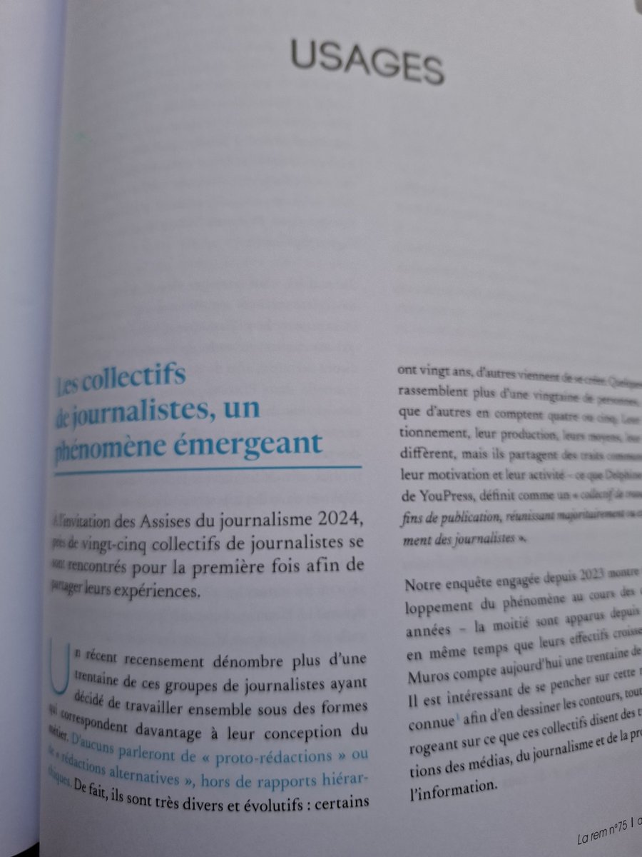 Première synthèse de l'enquête en cours sur les collectifs de journalistes dans le n°75 de La revue européenne des médias et du numérique. Bonne lecture !