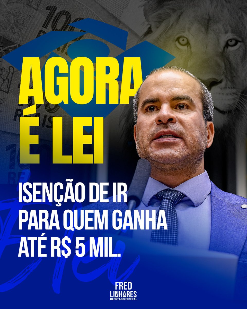 fredlinhares's tweet photo. Hoje, esse projeto se torna lei. E eu me sinto honrado, honrado por ter lutado na Câmara para que ele avançasse, por ter acompanhado cada etapa e por ter dado meu voto favorável para que essa conquista se tornasse realidade em cada canto do Brasil. https://t.co/tlUKezBQfo