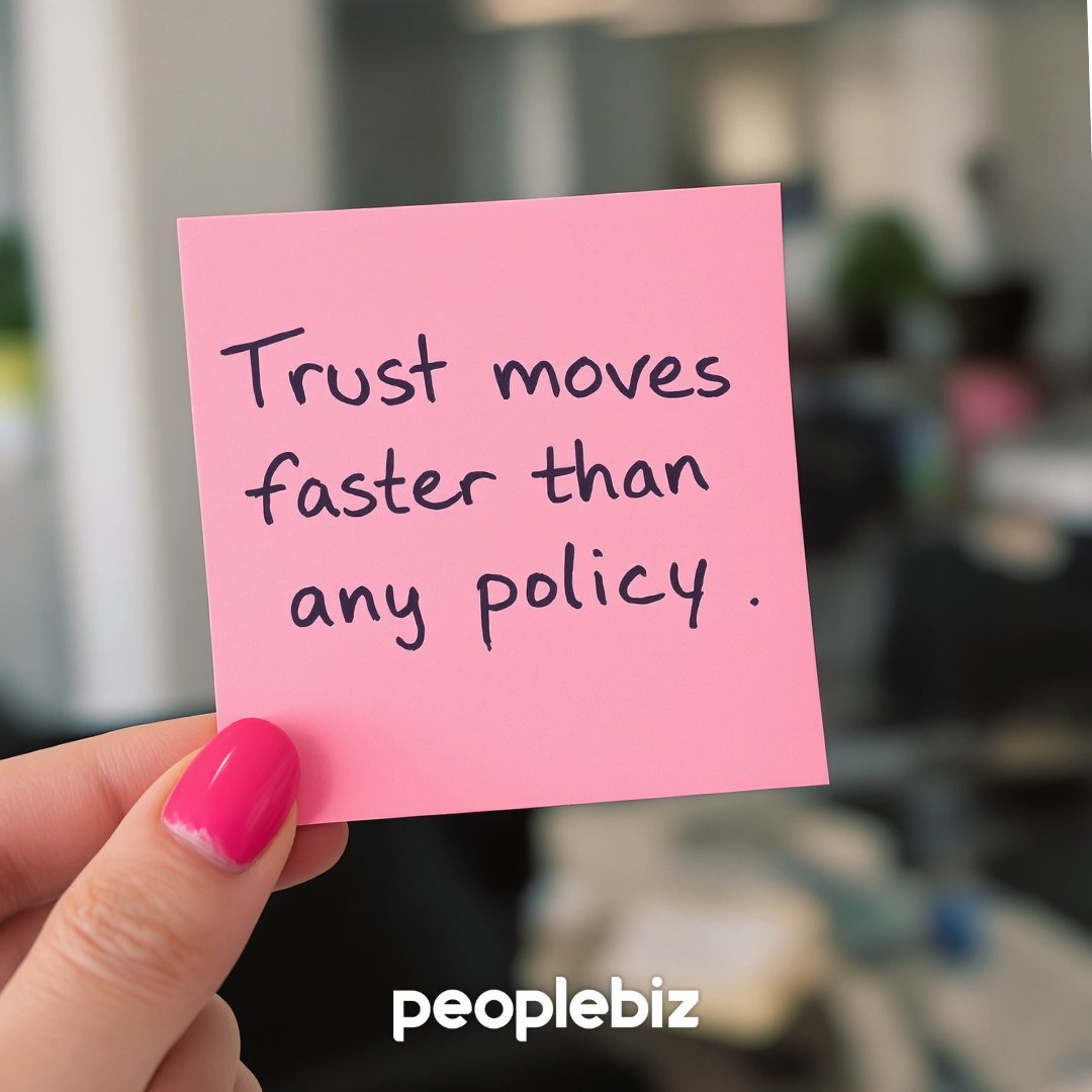 Workplace Wisdom Wednesday: New corporate policies, staff meetings, carefully worded emails... None of it matters if your people don’t trust you. If trust is shaky, nothing sticks. #Leadership #HRStrategy #WorkplaceCulture #PeopleAndCulture #HumanResources