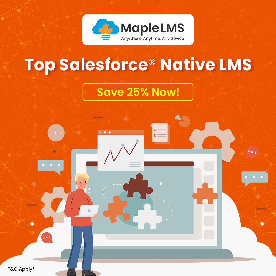 maplelms's tweet image. Simplify training for your teams with a 𝗦𝗮𝗹𝗲𝘀𝗳𝗼𝗿𝗰𝗲®-𝗡𝗮𝘁𝗶𝘃𝗲 𝗟𝗠𝗦. No extra logins, no silos—just smarter learning with 𝟮𝟱% 𝘀𝗮𝘃𝗶𝗻𝗴𝘀.zurl.co/i7soG

#Salesforce #LMS #LnD #Discount #BlackFriday #Enterprise #Training #MapleLMS #eLearning