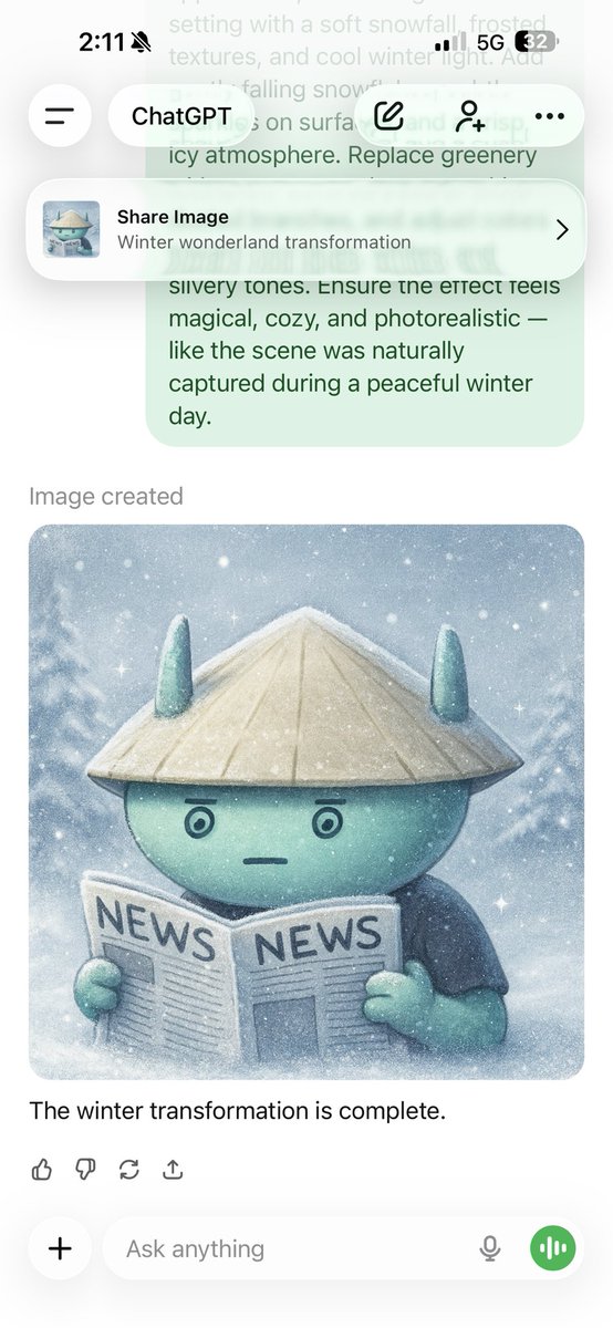 ChatGPT image styles and edits UI
