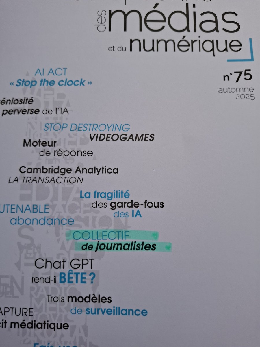 Article sur les collectifs de journalistes dans ce numéro qui vient de sortir. Bonne lecture!
