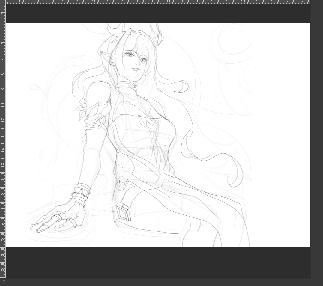 i was doodling a random gesture pose and suddenly it turned into a lauma