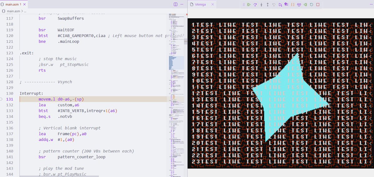 Lynx__Oranges's tweet image. baking something...🧐 #asm #amiga #assemblycode #democoding