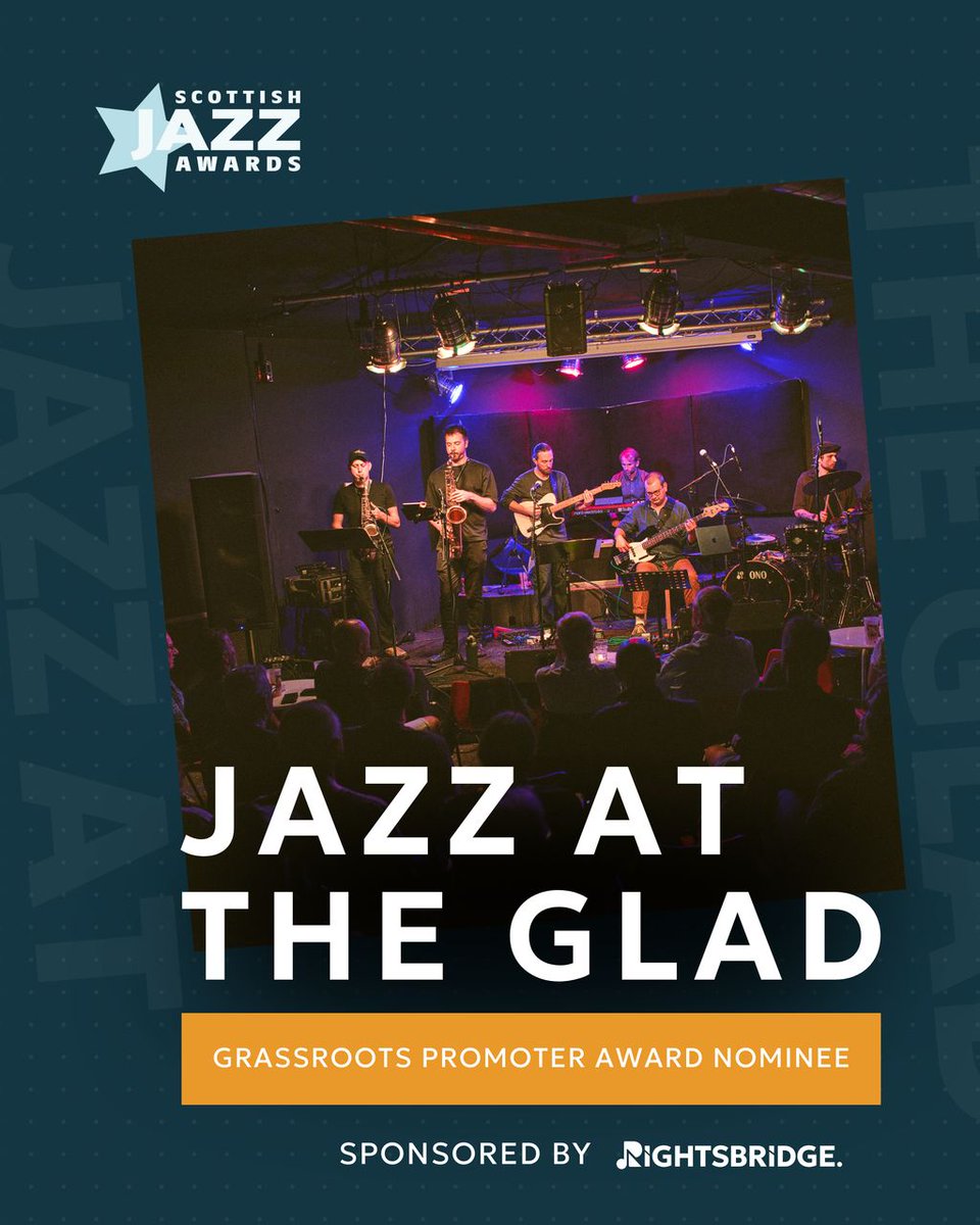 Grassroots Promoter Award Nominee - Jazz at the Glad  💫

We’re excited to be sponsoring the Grassroots Promoter Award at the <a href="/GlasgowJazzFest/">Glasgow Jazz Festival</a>. It’s a great chance to shine a light on the passionate teams helping Scotland’s jazz scene grow.

Best of luck to all of the nominees 👏