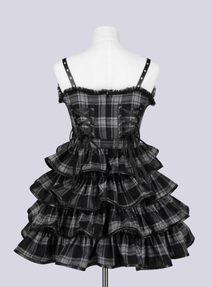 IMVAL Check Layered Dress ワンピース Qooza 🖤IMVAL / Check Layered Dress🩶 可愛さに甘えない、主役級のチェック