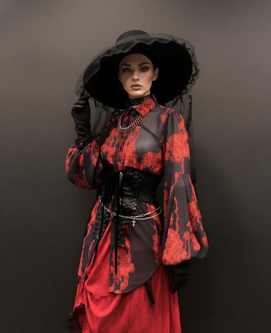 Bloody Rose Blouse】 高貴な薔薇のように滴り落ちる鮮血の『血の薔薇