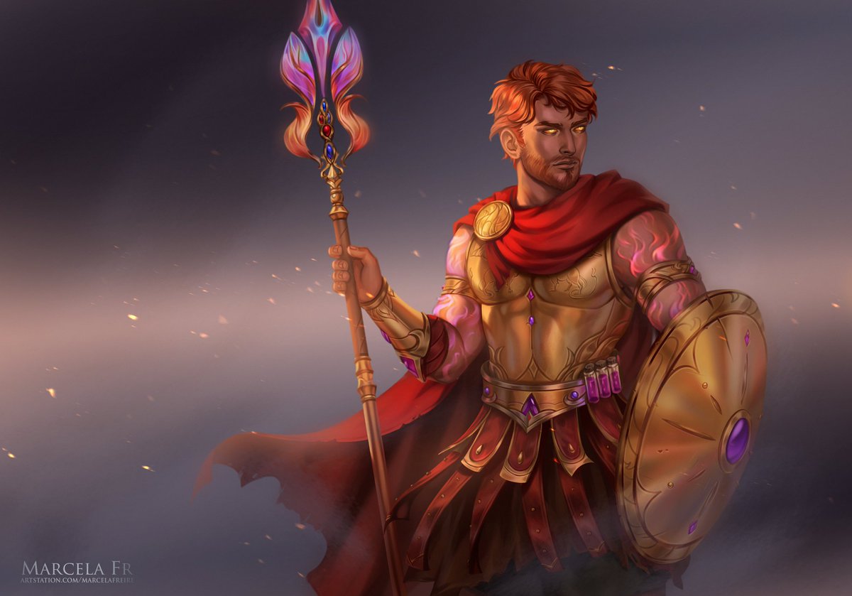 Halfbody commission of Aasimar ✨

---
Commissions are open! More info on my bio :)