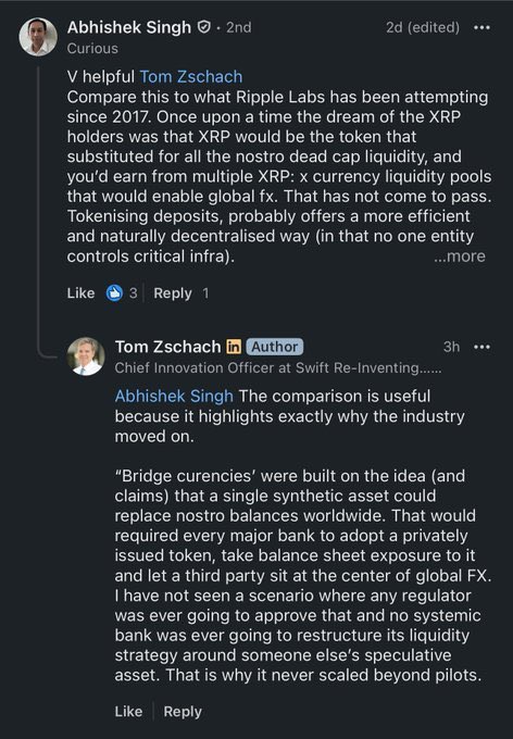 AncientMedicin3's tweet image. SWIFT CIO keeps bodying XRP shills who fail to understand what is actually happening in the real world. 😂 @swiftcommunity