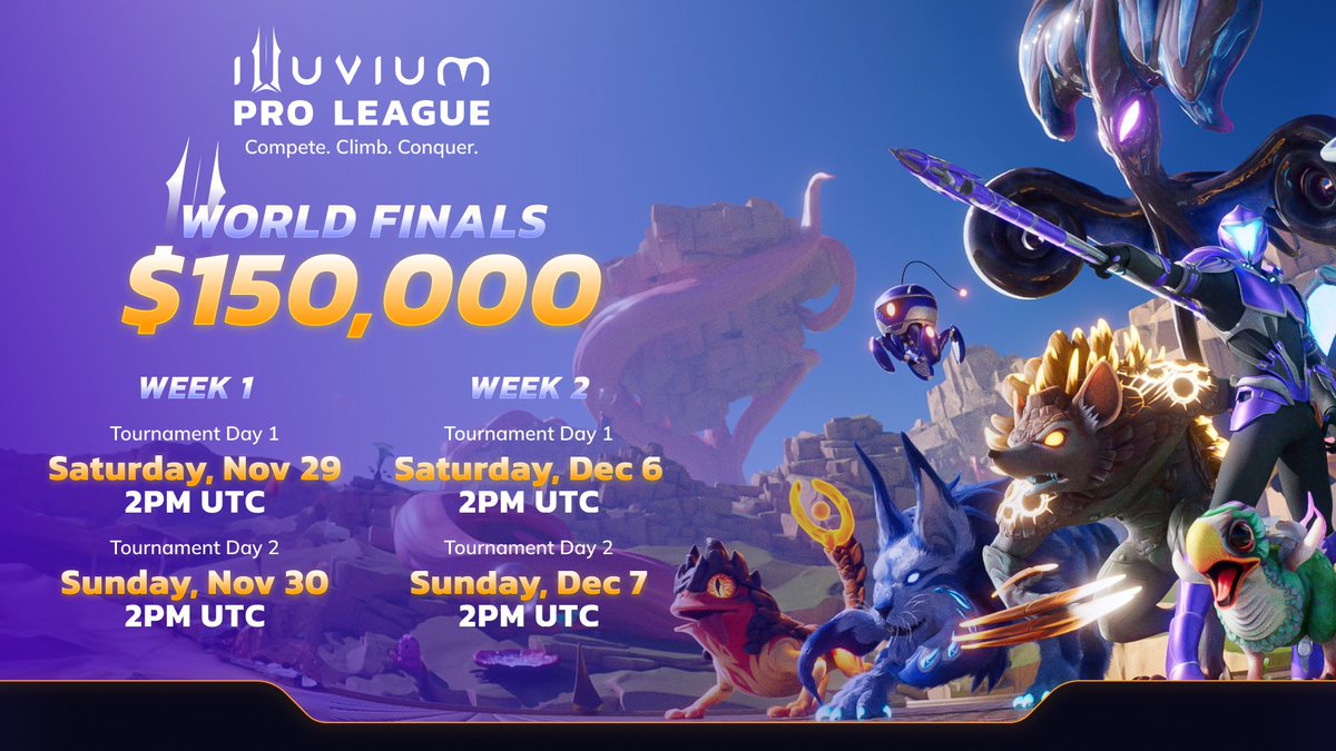 🚨 Calling All Top TFT Players! 🚨

We are looking to invite up to 3 elite competitors as Wildcards for this weekend’s Illuvium Pro League World Finals — featuring a massive $150,000 prize pool.

The tournament is played in Illuvium Arena, a completely free-to-play autobattler on