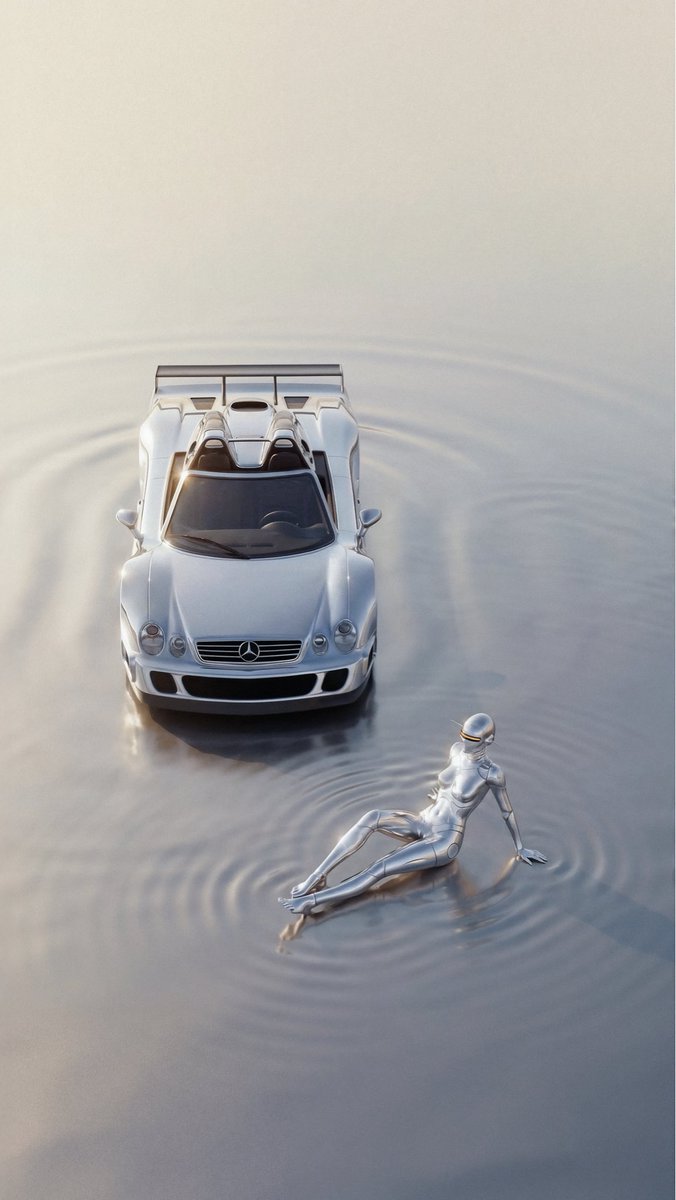 kefan404's tweet image. Liquid Metal (*remake)

Sorayama x @MercedesBenz CLK GTR Roadster (*imagined) 

#visualart #sorayama #mercedes #clkgtr #NanoBanana