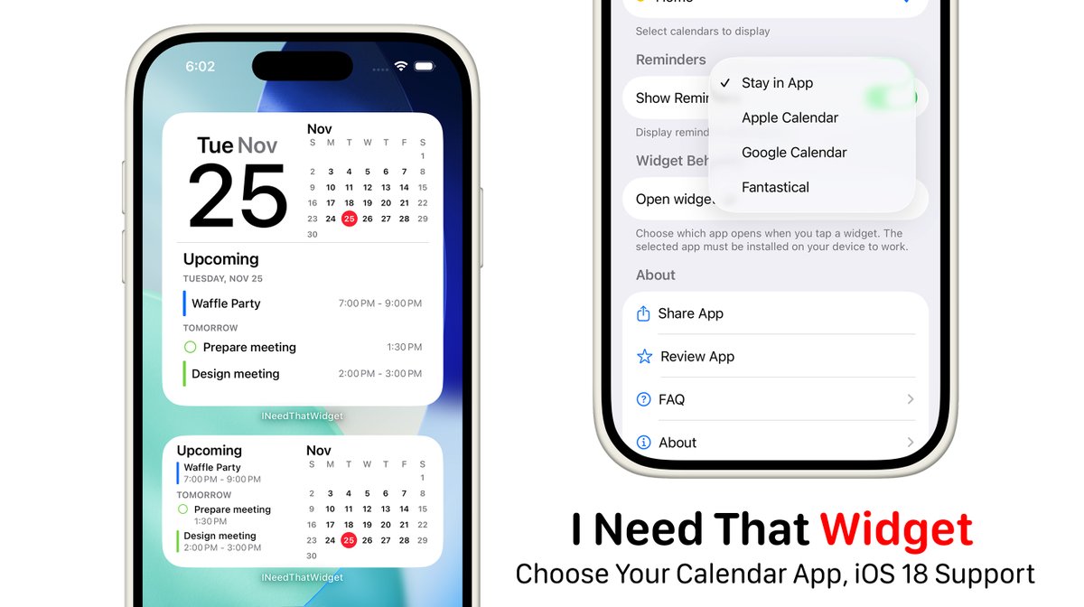 v1.2 is live! 🎉 Black Friday sale!

New features:
🔗 Opens in your calendar app (Apple, Google, Fantastical)
✨ Enhanced upcoming widget - shows future events
✅ iOS 18 support

$1.99 through Dec 7 (reg $2.99)

apps.apple.com/us/app/i-need-…