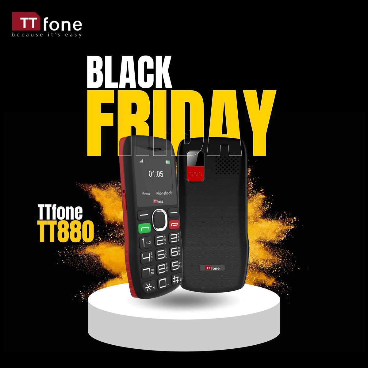TT880: Black Friday Deal Alert!
Save £5 this November on our easy-to-use TT880 mobile — designed for simplicity, clarity, and everyday reliability.
Stay connected and enjoy unbeatable value this Black Friday!

Lets grab it now - ttfone.com/products/ttfon…