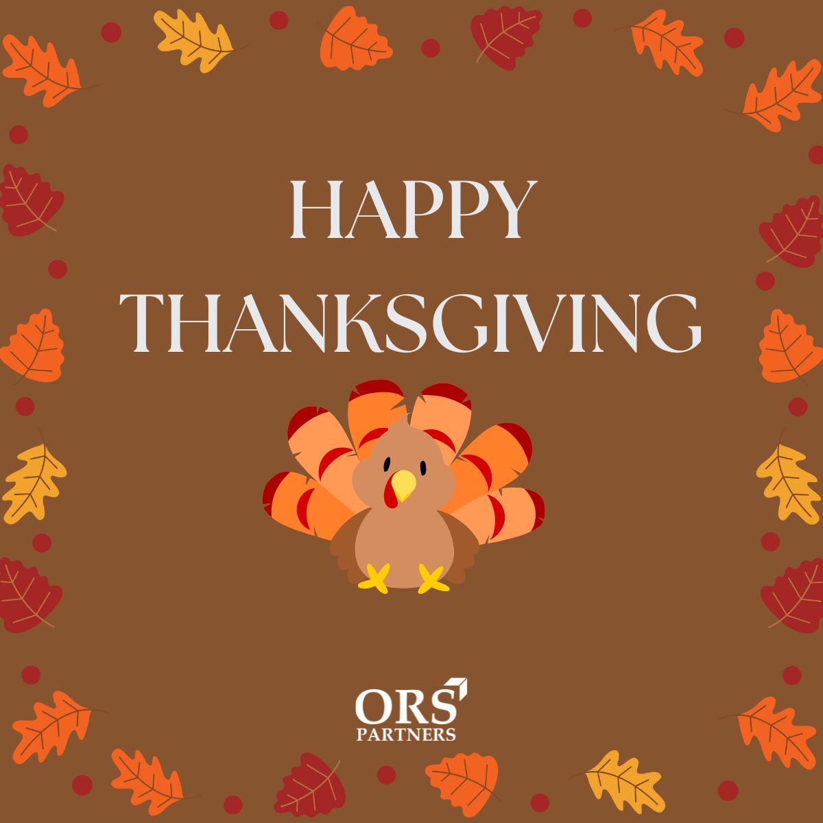This Thanksgiving, we’re reflecting on what we’re most grateful for: our clients, partners, and outstanding ORS team. Thank you for trusting us to build, optimize, and grow your teams — your success is our success. Happy Thanksgiving from all of us at ORS Partners!