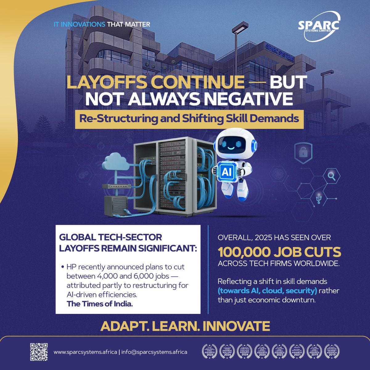 sparcsys's tweet image. 𝐓𝐡𝐞 𝐠𝐥𝐨𝐛𝐚𝐥 𝐭𝐞𝐜𝐡 𝐥𝐚𝐧𝐝𝐬𝐜𝐚𝐩𝐞 𝐢𝐬 𝐬𝐡𝐢𝐟𝐭𝐢𝐧𝐠 𝐟𝐚𝐬𝐭.

At Sparc Systems, our Training Department helps you build the skills that keep you relevant, competitive, and future-ready.

Read more: sl1nk.com/pc7s0

#sparcsystemslimited
#ITCompanyAfrica