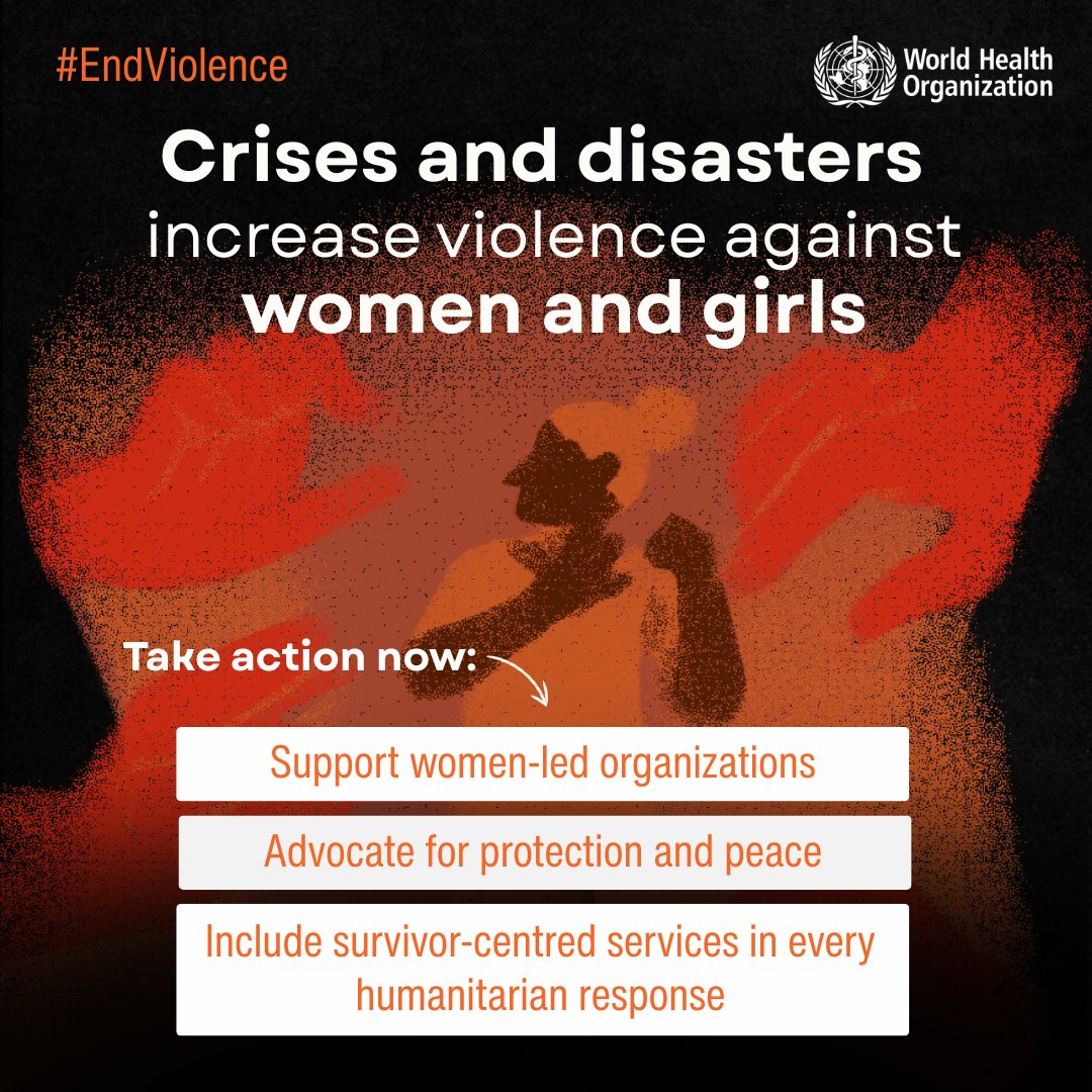 Women and girls in conflict and fragile settings face an extreme risk of violence and its consequences are devastating for their physical, sexual, reproductive, and mental health.

This is not a warning.
It is reality.

In #Gaza, war has turned the region into an epicentre of